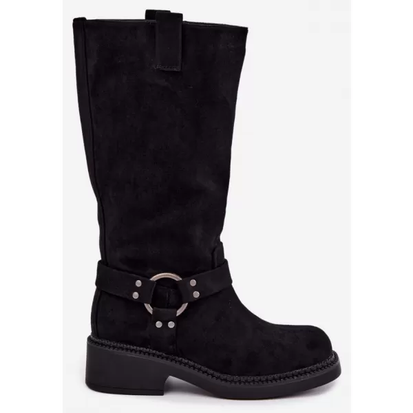  Cizme de dama BOTO LQ-163 NEGRU 