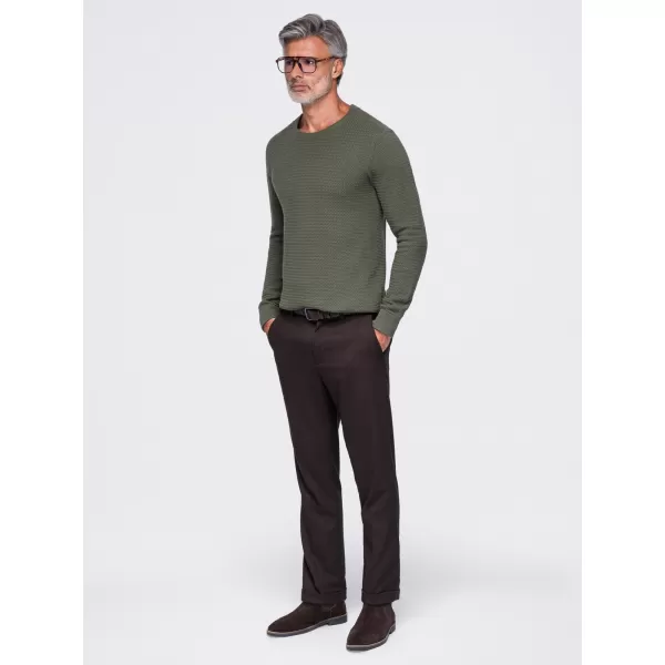  Pulover pentru bărbați OMBRE OM-SWSW-0119 MĂSLINE 