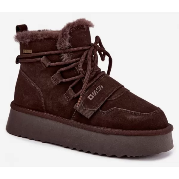  Oameni de zăpadă pentru femei BIG STAR SHOES UU274316 UMBRE MARO/BEJ 