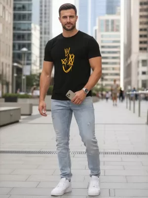 Tricou pentru bărbați DSTREET NX0138R-BK NEGRU