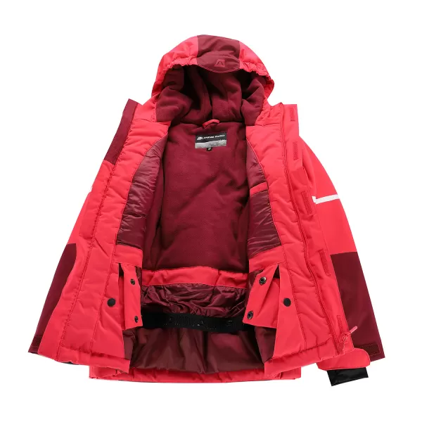  Geaca de schi pentru copii ALPINE PRO DEARO 3 ZMEURĂ 