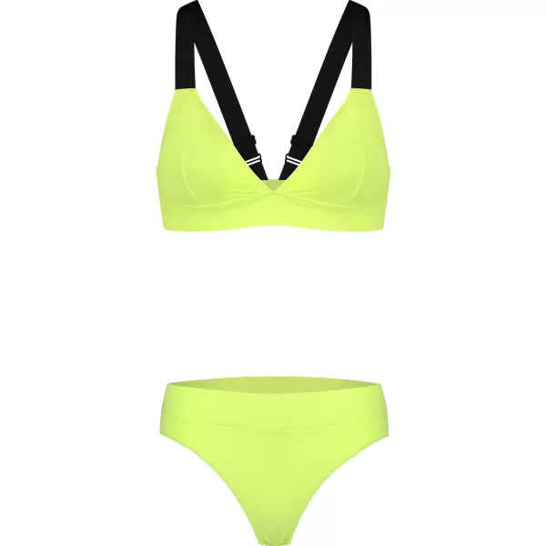  Top bikini dama NORDBLANC LOVELINESS NBSSS8212 GALBEN STRĂLUCITOR 