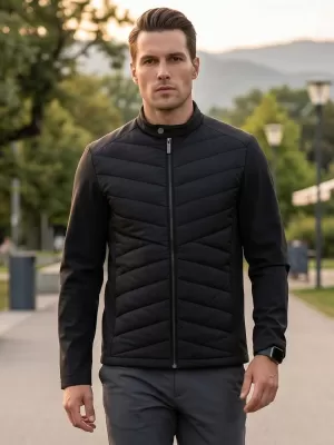 Jachetă hibridă pentru bărbați MALFINI PREMIUM CROSS 555 NEGRU