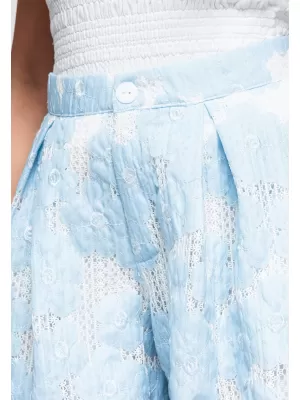 Pantaloni scurți de damă OMBRE OW-ST-E0015 ALBASTRU DESCHIS