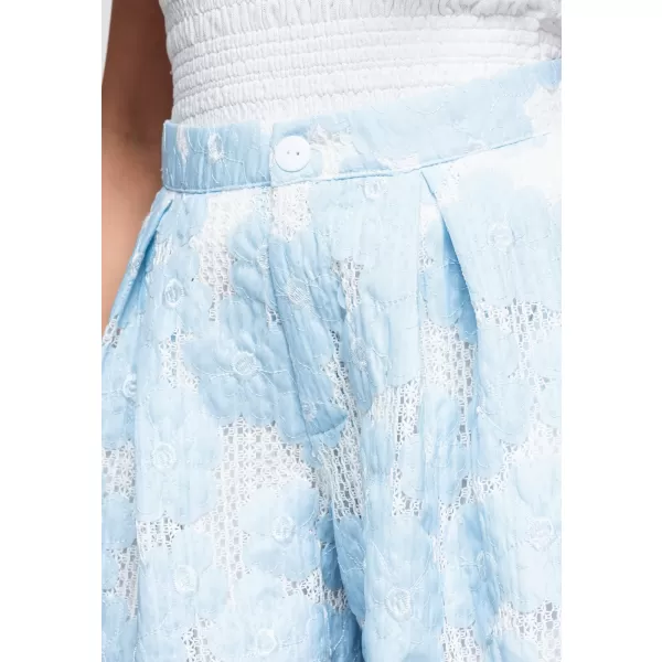  Pantaloni scurți de damă OMBRE OW-ST-E0015 ALBASTRU DESCHIS 