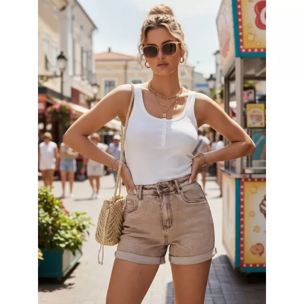  Pantaloni scurți de damă DSTREET SY0554 BEJ 