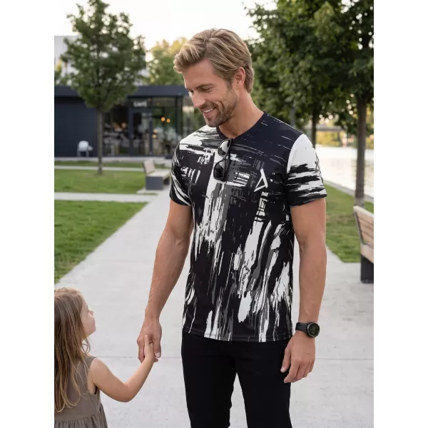 Tricou funcțional premium pentru bărbați ALTISPORT VOJ/ALM010TR01 NEGRU/FILDEȘ 