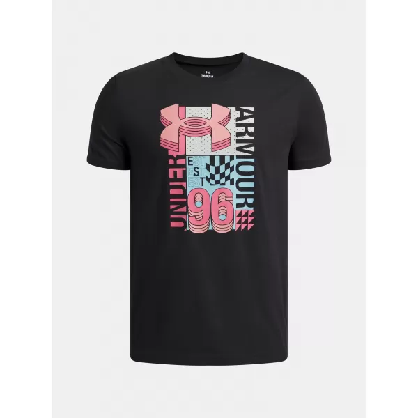  Tricou băieți UNDER ARMOUR B LOGO WM COLLAGE SS 6009271-001 NEGRU 
