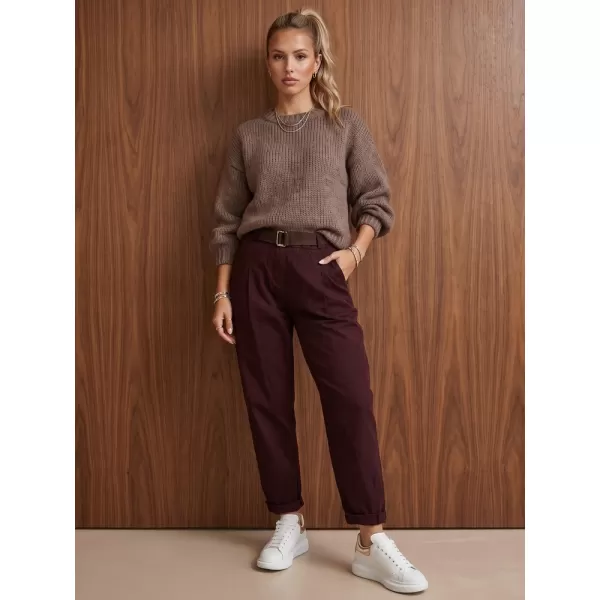  Pantaloni de dama DSTREET UY3186 BURGUNDIA 