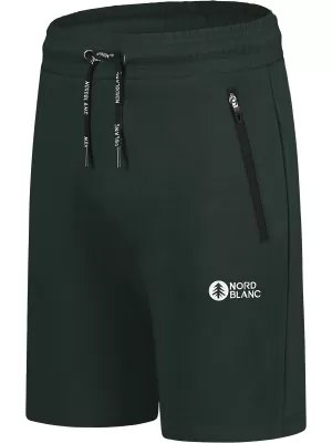 Pantaloni scurți din bumbac pentru bărbați NORDBLANC RELAXEDFIT NBSPM8254 VERDE ÎNCHIS
