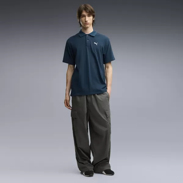  Tricou pentru bărbați cu guler PUMA WARDROBE ESS PIQUE RELAXED POLO 62965736 BENZINĂ DE LA MIEZUL NOPȚII 