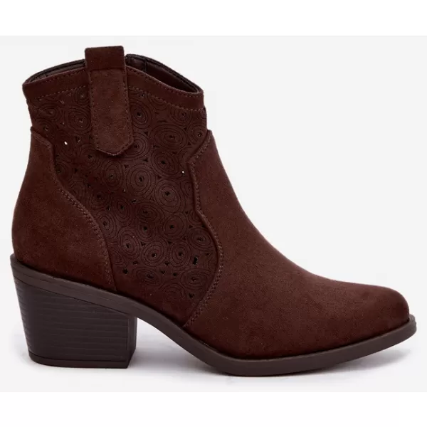  Pantofi de dama S.BARSKI HY62-8147 CIOCOLATĂ 