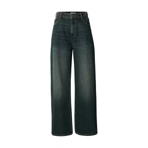  Pantaloni de dama URBAN CLASSICS TB8141 ALBASTRU MIJLOCIU ADÂNC SPĂLAT MURDAR 