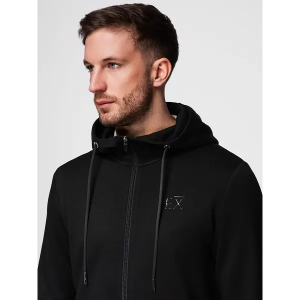  Hanorac pentru bărbați OMBRE OM-SZBC-0196 NEGRU 