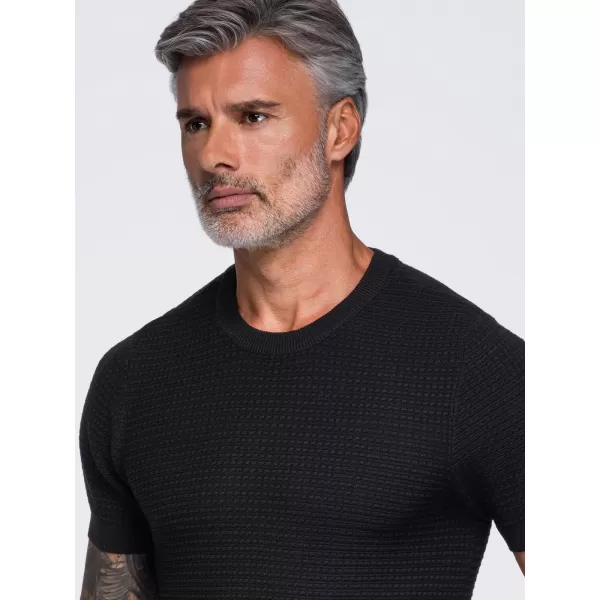  Tricou pentru bărbați OMBRE OM-TSCT-0303 NEGRU 