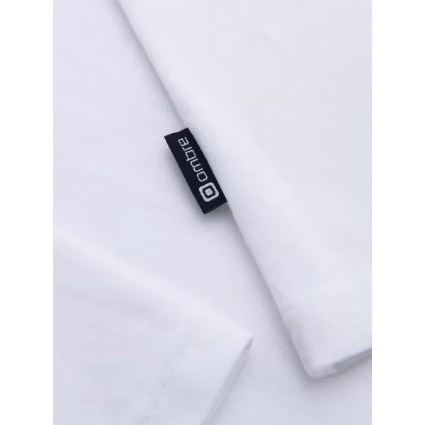  Tricou pentru bărbați OMBRE OM-LSBL-0143 ALB 