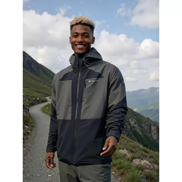  Jachetă de exterior pentru bărbați ALPINE PRO TEMUN NEGRU 