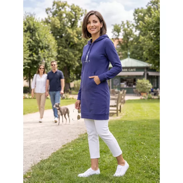  Hanorac prelungit dama ALTISPORT ALW091419 ALBASTRU MIEZUL NOPȚII 