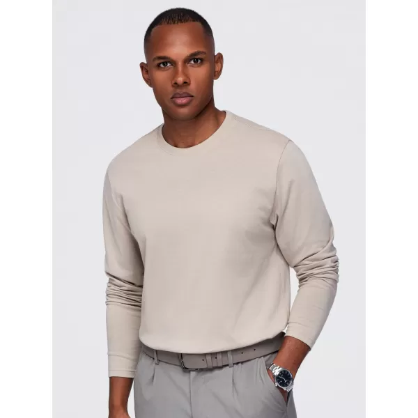  Tricou pentru bărbați OMBRE OM-LSBL-0142 BEJ 