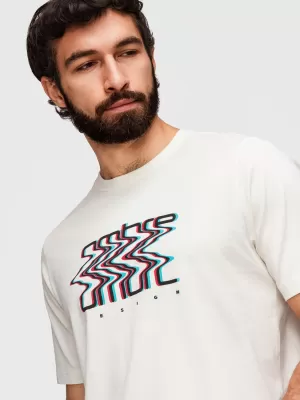 Tricou pentru bărbați OMBRE OM-TSPT-0286 ALB