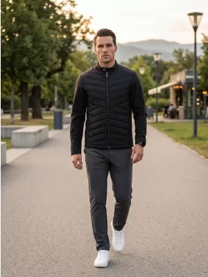Jachetă hibridă pentru bărbați MALFINI PREMIUM CROSS 555 NEGRU