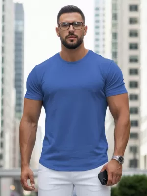 Tricou pentru bărbați DSTREET RX5688 ALBASTRU