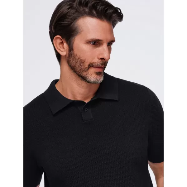  Tricou polo pentru bărbați OMBRE OM-POSS-0178 NEGRU 