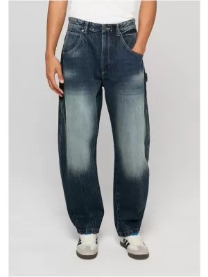 Pantaloni pentru bărbați URBAN CLASSICS TB8057 MARMURĂ ALBASTRU ÎNCHIS SPĂLAT