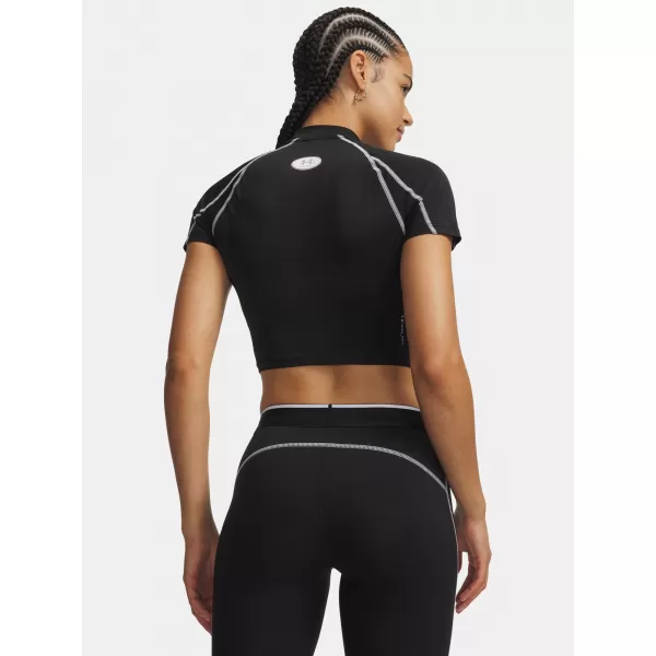  Tricou de damă UNDER ARMOUR HEATGEAR ELITE CROP MCK SS 6014710-008 NEGRU 