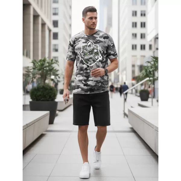  Tricou pentru bărbați DSTREET NX2003R-SL-M GRI DESCHIS 