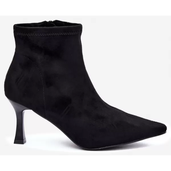  Botine de dama BOTO 7107 NEGRU MAT 