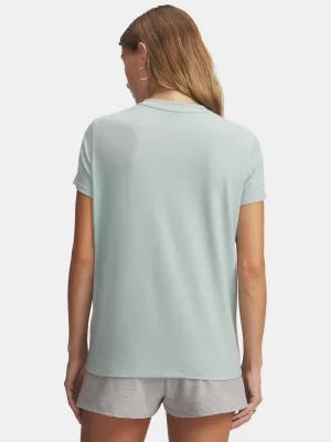 Tricou pentru femei UNDER ARMOUR RIVAL CORE SS 1383648-477 ALBASTRU