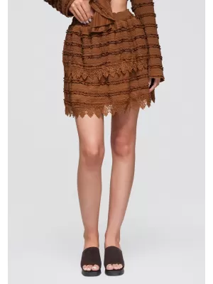 Fusta de dama OMBRE OW-GL-E0015 MARO DESCHIS