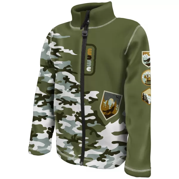  Hanorac fleece pentru copii WAMU MASKÁČ KAKI 