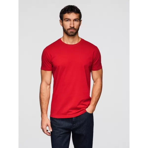  Tricou pentru bărbați OMBRE OM-TSBS-0268 NEGRU/ALB/ROȘU ÎNCHIS 