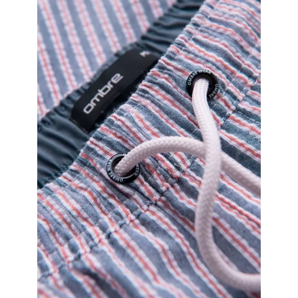  Pantaloni scurți pentru bărbați OMBRE OM-SRSS-0214 ALBASTRU STINS 