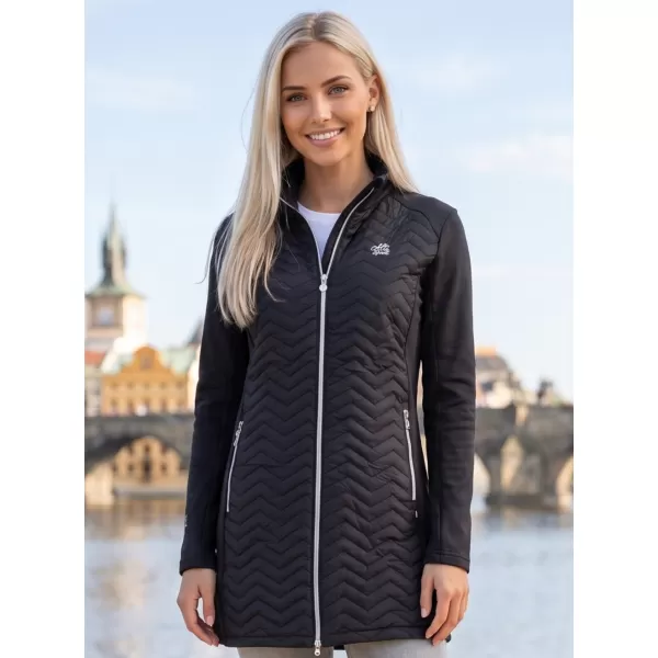 Palton hibrid de damă ALTISPORT IRYSA NEGRU 