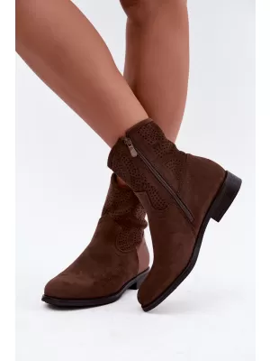 Botine de dama S.BARSKI HY62-8125 CIOCOLATĂ