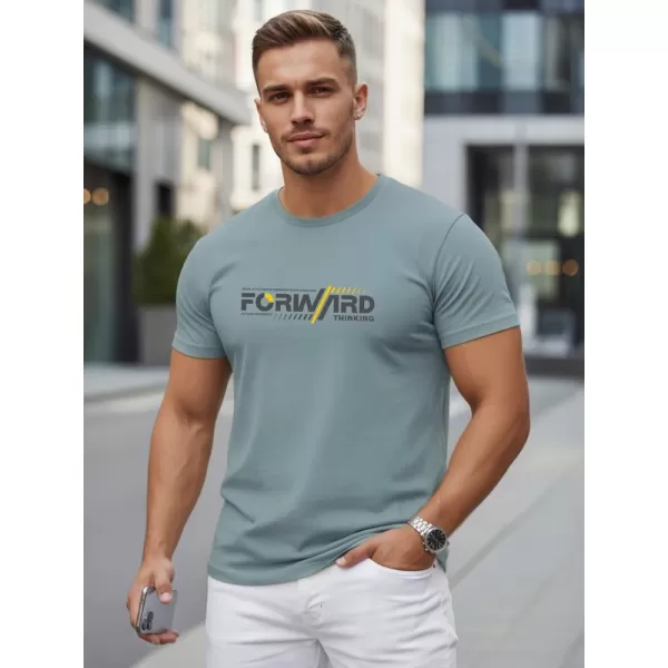 Tricou pentru bărbați DSTREET NX0145R-SB ALBASTRU 