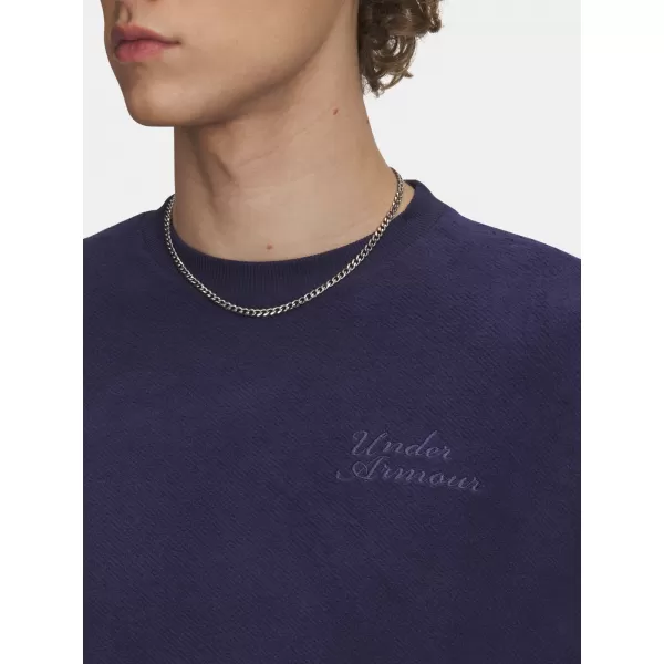  Hanorac pentru bărbați UNDER ARMOUR ICON REV TERRY CREW 6003942-403 ALBASTRU 