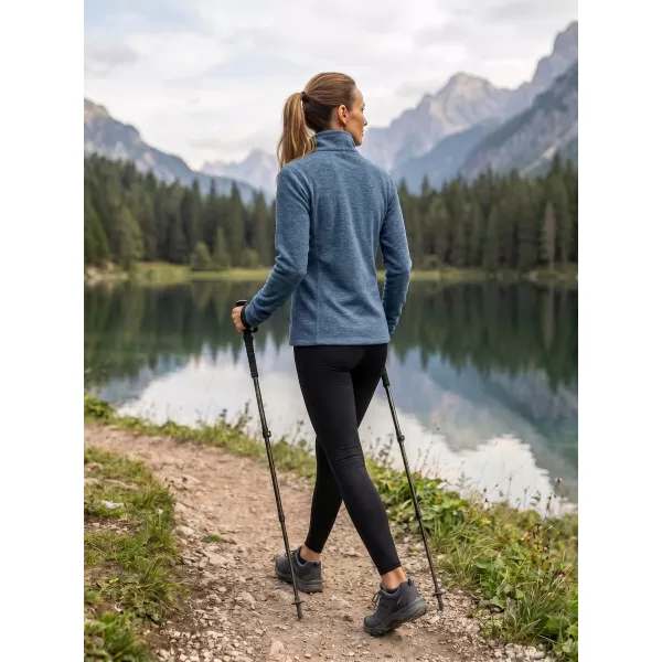  Hanorac de damă din micro polar MALFINI FACTOR 853 EVIDENȚIERI DE DENIM ÎNCHIS LA CULOARE 