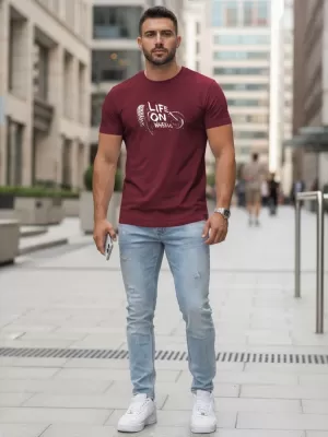 Tricou pentru bărbați DSTREET NX5016R-VI VIN