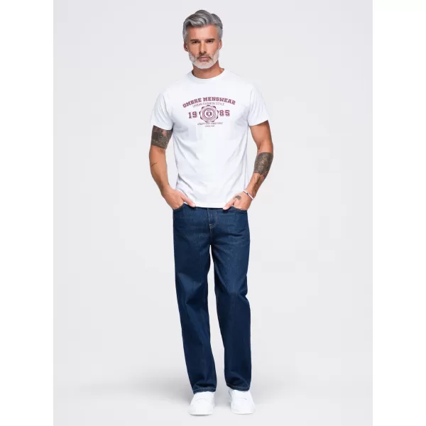  Tricou pentru bărbați OMBRE OM-TSPT-0297 ALB 