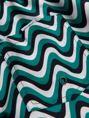 Pantaloni scurți pentru bărbați OMBRE OM-SRSS-0221 VERDE ȘI NEGRU