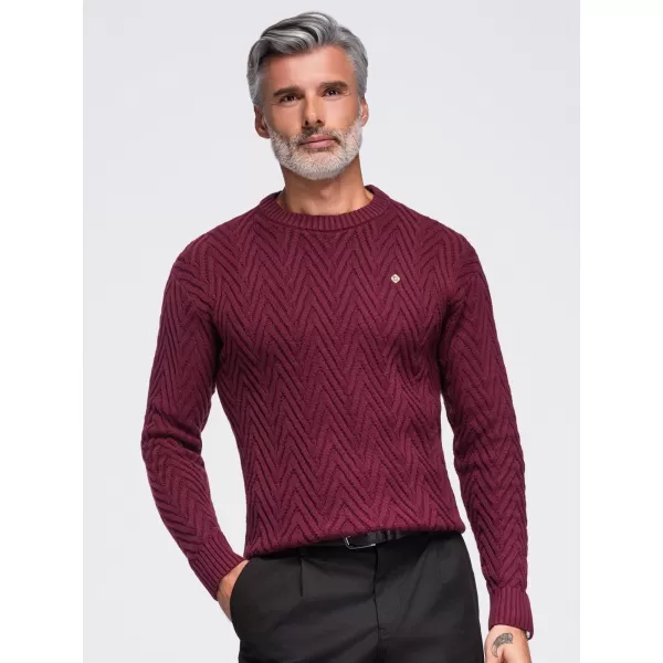  Pulover pentru bărbați OMBRE OM-SWSW-0190 BURGUNDIA 