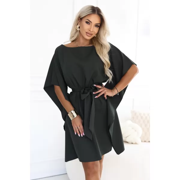  Rochie NUMOCO SOFIA 287-46 KAKI ÎNCHIS 