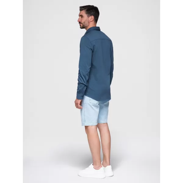  Cămașă pentru bărbați OMBRE K697 DENIM 