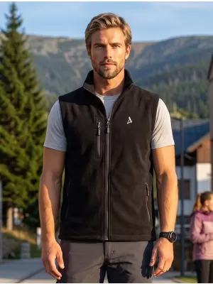 Vestă din lână pentru bărbați ALTISPORT ALM002525 NEGRU