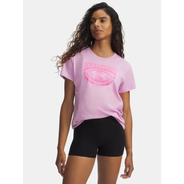  Tricou de damă UNDER ARMOUR UA W VARSITY SS 6010592-669 ROZ 