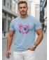 Tricou pentru bărbați DSTREET NX0136R-SK ALBASTRU DESCHIS